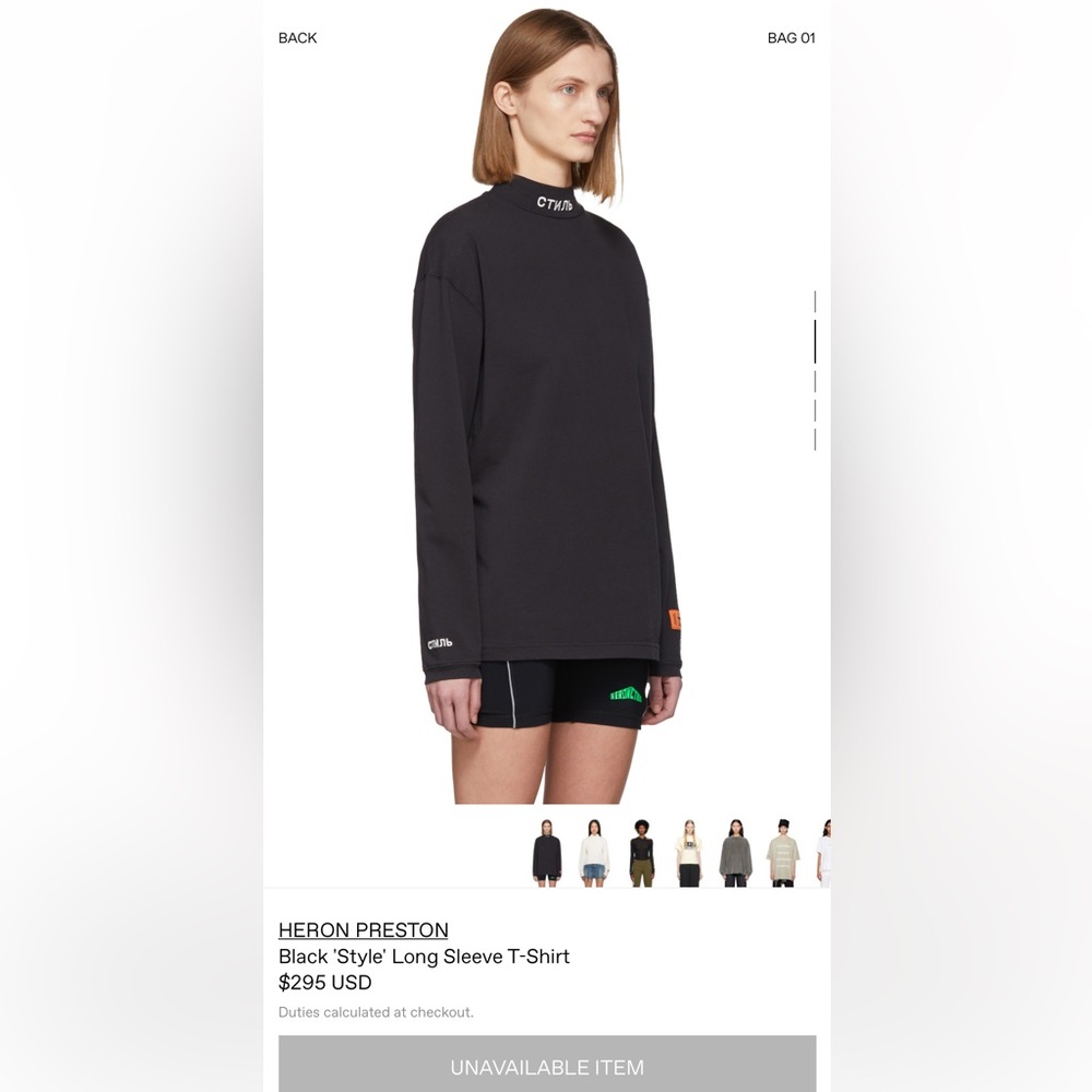 Heron Preston “Style” Black Long Sleeve Turtle Neck Tee - Picture 11 of 16
